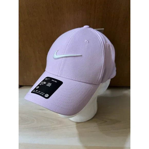 NWT Nike Dri Fit Club Cap Swoosh Adult Golf Hat Pink L/XL Adjustable NEW - Picture 1 of 8